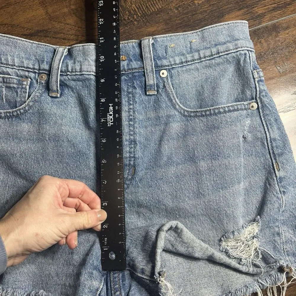 Madewell Women's The Perfect Jean Shorts Size 27 Raw Hem Denim Cut Offs - Picture 5 of 11